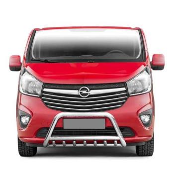 Frontschutzbügel - Opel Vivaro B (14-19)/ Renault Trafic (14-) - 70mm ø - mit Kurbelgehäuseschutz